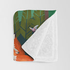 Colorful Yellowstone National Park Summer Travel Poster Art Throw Blanket Gallery Image 3
