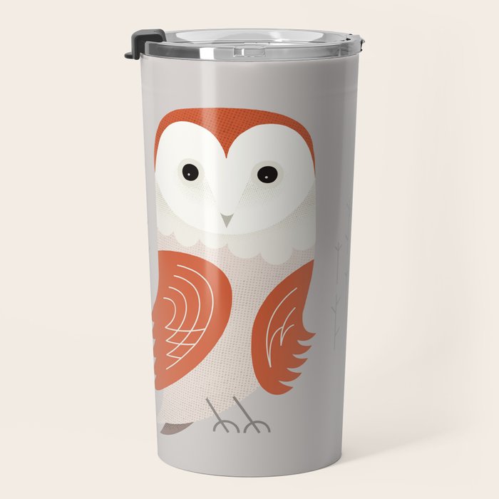 Barn Owl, Bird of United Kingdom Travel Mug Gallery Image 3