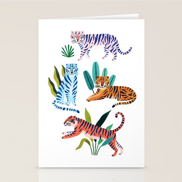 Asian Tigers Stationery Card Gallery Image 2