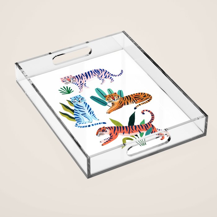 Asian Tigers Acrylic Tray Gallery Image 1