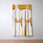 Abstract Line Art Nude Window Curtain Gallery Image 3