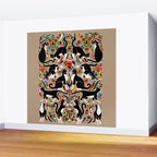 Otomi Cats - Rainbow & Tan Wall Mural Gallery Image 2