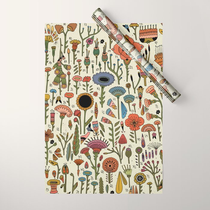 Wildflower Chart Wrapping Paper Gallery Image 1