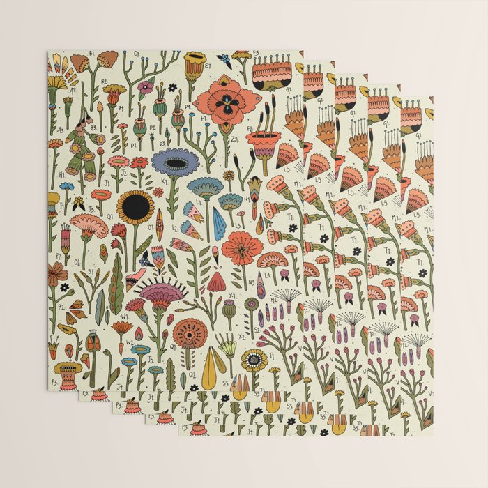 Wildflower Chart Wrapping Paper Gallery Image 3