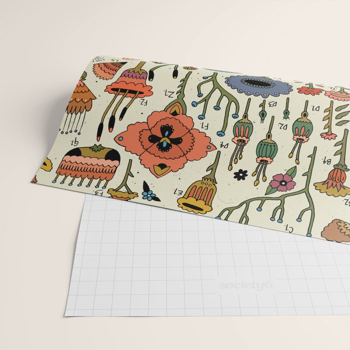 Wildflower Chart Wrapping Paper Gallery Image 2