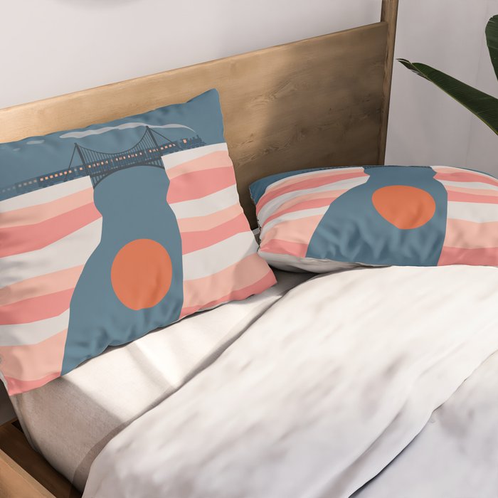 Cat Landscape 14 Pillow Sham Gallery Image 2