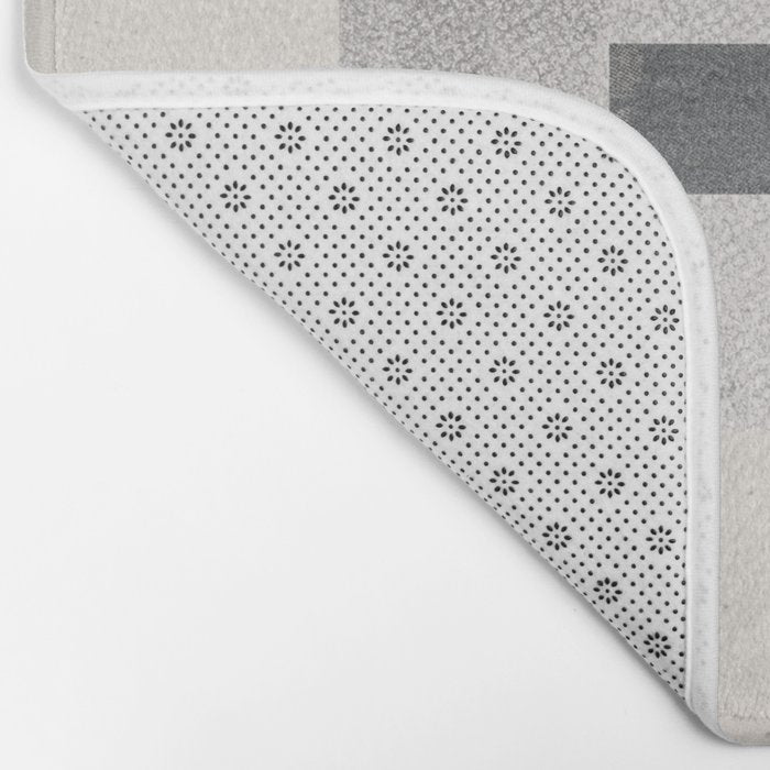 Texture Minimalist Paper Collage No.2 Bath Mat Gallery Image 2