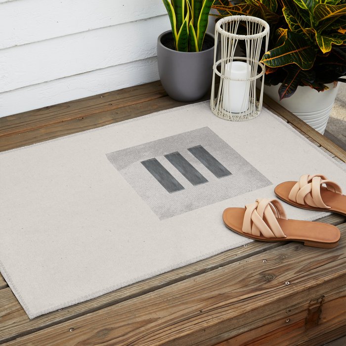 Texture Minimalist Paper Collage No.2 Outdoor Rug Gallery Image 2