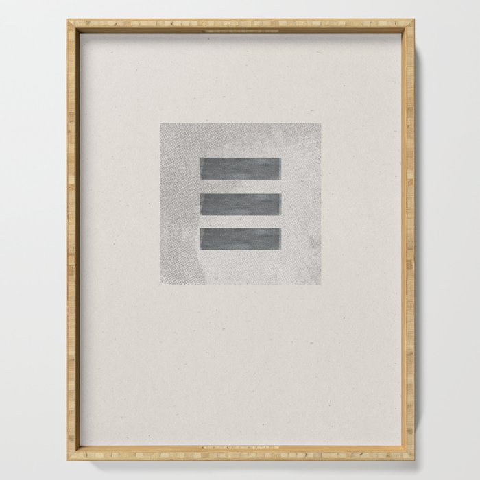 Texture Minimalist Paper Collage No.2 Serving Tray Gallery Image 1