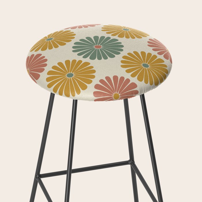 Retro Summer Daisies I Stool Gallery Image 2