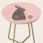 Christmas rabbit - illustration Side Table Gallery Image 2
