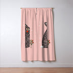 Christmas rabbit - illustration Window Curtain Gallery Image 3