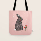 Christmas rabbit - illustration Tote Bag Gallery Image 1