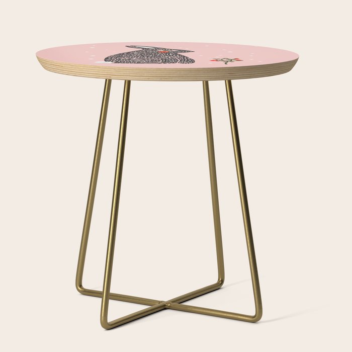 Christmas rabbit - illustration Side Table Gallery Image 1