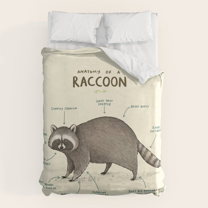 Anatomy of a Raccoon Duvet Cover Gallery Image 6