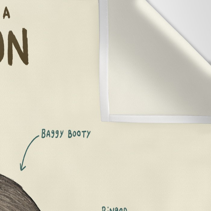 Anatomy of a Raccoon Wall Tapestry Gallery Image 3