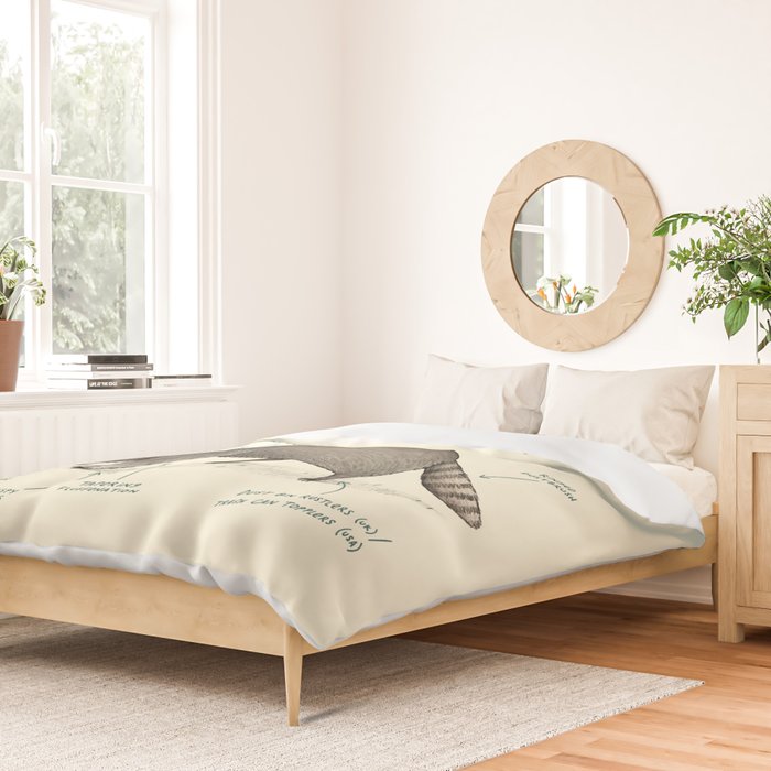 Anatomy of a Raccoon Duvet Cover Gallery Image 2