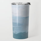 Early Riser - Sky Denim Teal Blue Abstract Nature Ocean Painting Art Print Wall Decor  Travel Mug Gallery Image 2