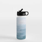 Early Riser - Sky Denim Teal Blue Abstract Nature Ocean Painting Art Print Wall Decor  Water Bottle Gallery Image 1