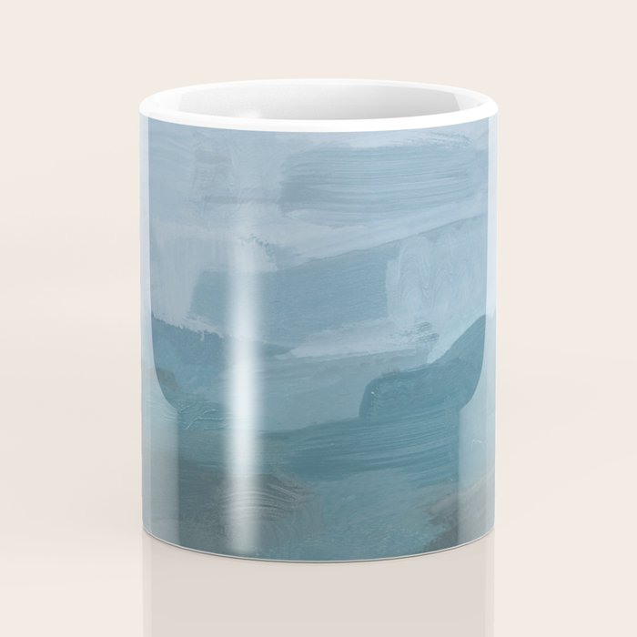 Early Riser - Sky Denim Teal Blue Abstract Nature Ocean Painting Art Print Wall Decor  Coffee Mug Gallery Image 4