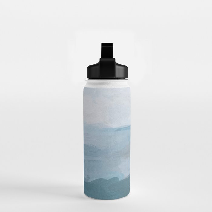 Early Riser - Sky Denim Teal Blue Abstract Nature Ocean Painting Art Print Wall Decor  Water Bottle Gallery Image 2