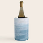 Early Riser - Sky Denim Teal Blue Abstract Nature Ocean Painting Art Print Wall Decor  Wine Chiller Gallery Image 1