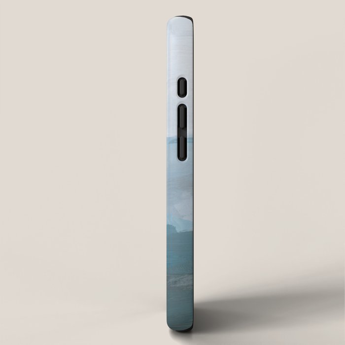 Early Riser - Sky Denim Teal Blue Abstract Nature Ocean Painting Art Print Wall Decor  iPhone Case Gallery Image 2