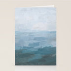 Early Riser - Sky Denim Teal Blue Abstract Nature Ocean Painting Art Print Wall Decor  Stationery Card Gallery Image 2