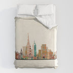 barcelona skyline Duvet Cover Gallery Image 6