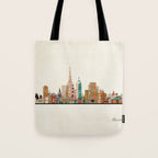 barcelona skyline Tote Bag Gallery Image 1