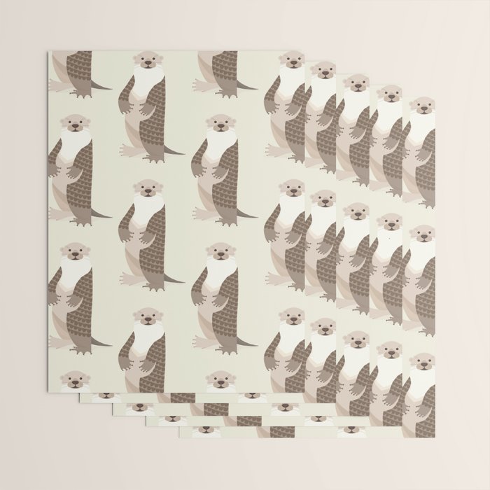 Whimsical Otter Wrapping Paper Gallery Image 3