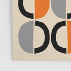 Mid Century Decor 548 Beige Black Gray and Orange Poster Gallery Image 3