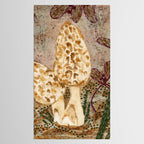 Little Morel Mushrooms in Warm Brown Tablecloth Gallery Image 2