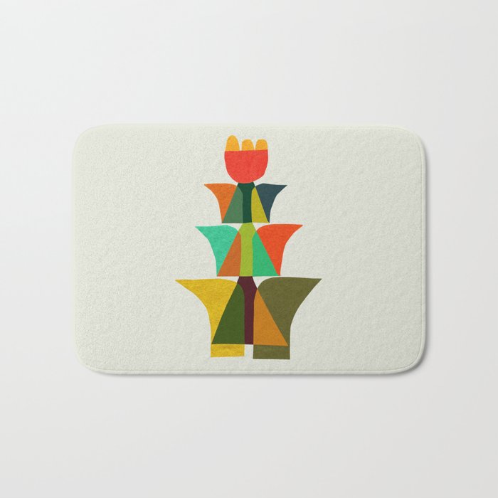 Whimsical bromeliad Bath Mat Gallery Image 1