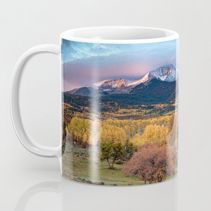 Colorado Mountain Sunrise Mt. Sopris Autumn Landscape Coffee Mug Gallery Image 3