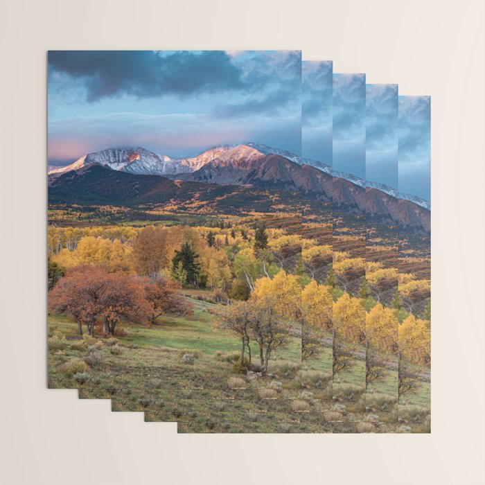 Colorado Mountain Sunrise Mt. Sopris Autumn Landscape Wrapping Paper Gallery Image 3