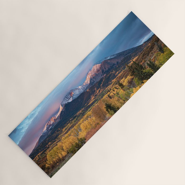 Colorado Mountain Sunrise Mt. Sopris Autumn Landscape Yoga Mat Gallery Image 1