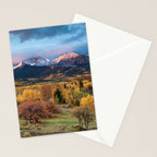 Colorado Mountain Sunrise Mt. Sopris Autumn Landscape Stationery Card Gallery Image 2