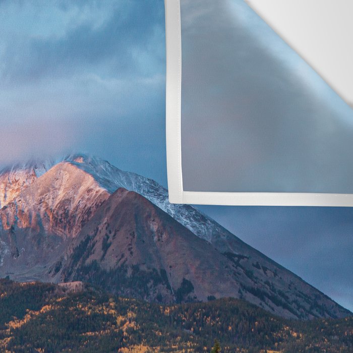 Colorado Mountain Sunrise Mt. Sopris Autumn Landscape Wall Tapestry Gallery Image 3