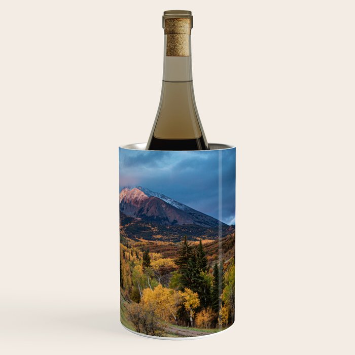Colorado Mountain Sunrise Mt. Sopris Autumn Landscape Wine Chiller Gallery Image 3