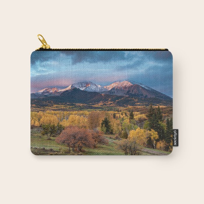 Colorado Mountain Sunrise Mt. Sopris Autumn Landscape Carry All Pouch Gallery Image 1