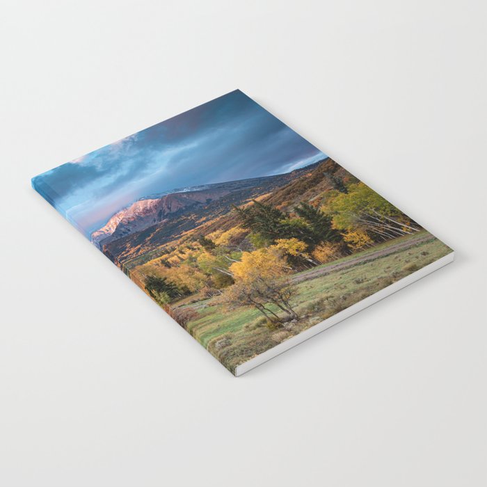 Colorado Mountain Sunrise Mt. Sopris Autumn Landscape Notebook Gallery Image 1