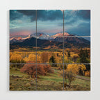 Colorado Mountain Sunrise Mt. Sopris Autumn Landscape Wood Wall Art Gallery Image 1
