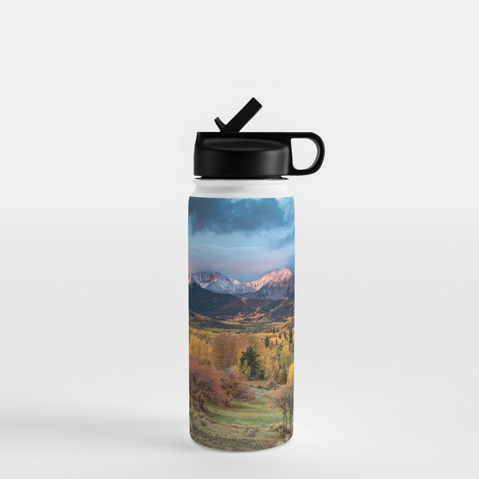 Colorado Mountain Sunrise Mt. Sopris Autumn Landscape Water Bottle Gallery Image 1