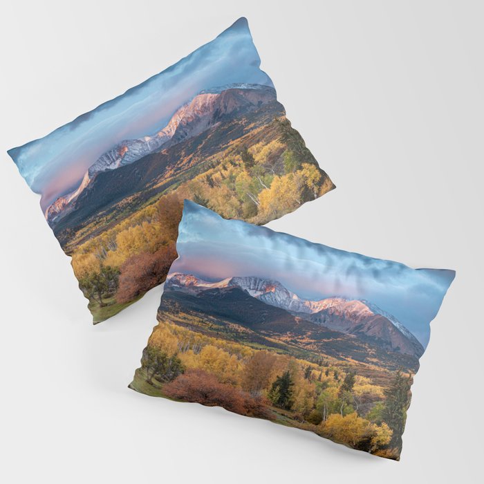 Colorado Mountain Sunrise Mt. Sopris Autumn Landscape Pillow Sham Gallery Image 3