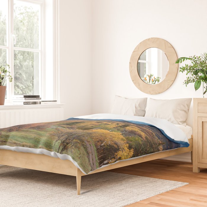 Colorado Mountain Sunrise Mt. Sopris Autumn Landscape Duvet Cover Gallery Image 2