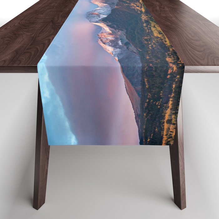 Colorado Mountain Sunrise Mt. Sopris Autumn Landscape Table Runner Gallery Image 1