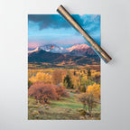 Colorado Mountain Sunrise Mt. Sopris Autumn Landscape Wrapping Paper Gallery Image 1