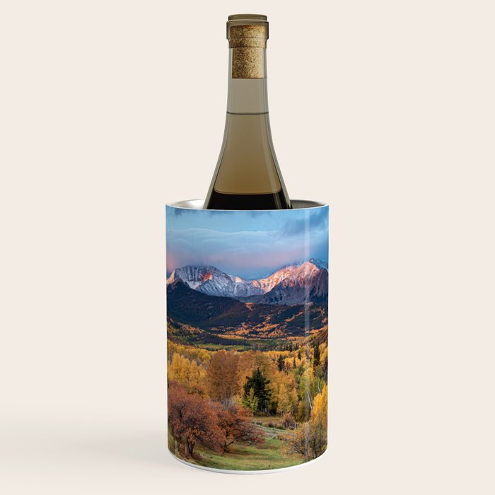Colorado Mountain Sunrise Mt. Sopris Autumn Landscape Wine Chiller Gallery Image 1