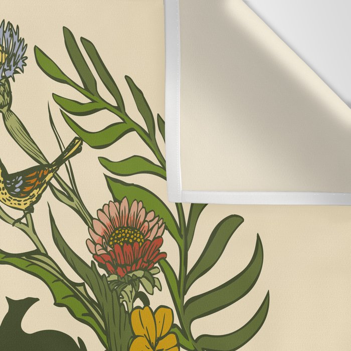 Botanical Pug Wall Tapestry Gallery Image 3